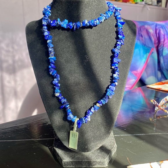 NWT 376 TOTAL CARATS OF LAPIS LAZULI 34” BEAUTIFUL NECKLACE. - Picture 3 of 15
